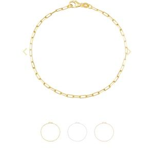 14kt solid yellow gold link bracelet